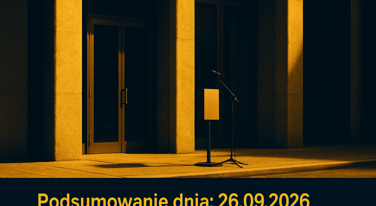 Gmach konferencyjny symbolizujący rozmowy dotyczące bezpieczeństwa międzynarodowego.