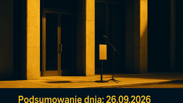 Gmach konferencyjny symbolizujący rozmowy dotyczące bezpieczeństwa międzynarodowego.